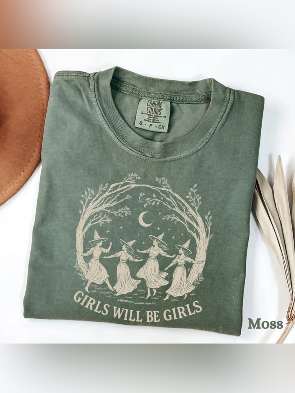 Witches Moon Magic Forest Girls Will Be Girls Comfort Colors Shirt